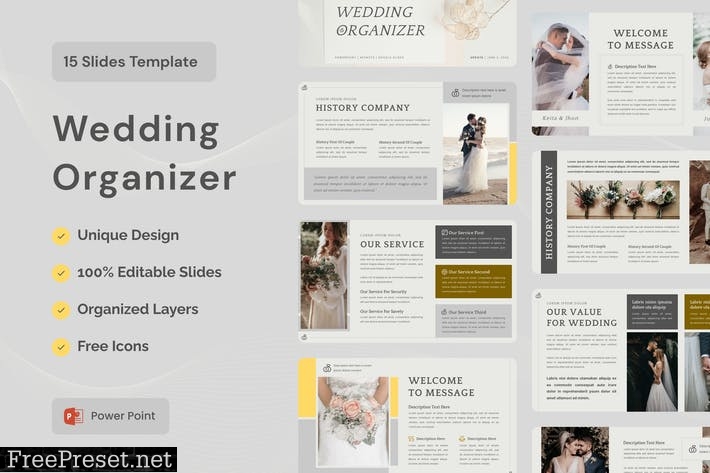 Wedding Organizer Presentation Template XW2VMFW