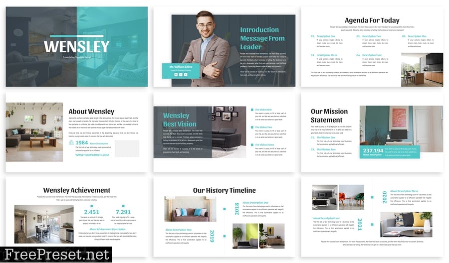 Wensley - Business Template Prensentation FDG8KHS