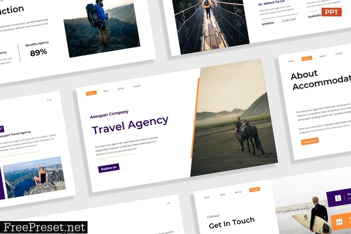 White Orange Modern Travel Agency Presentation QBSXUCB