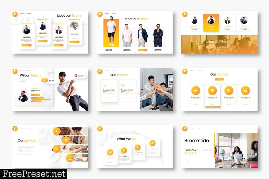 Wilson – Business PowerPoint Template 5A8Q22L