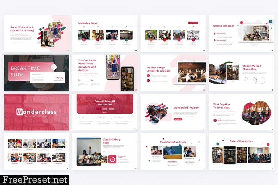 Wonderclass Education PowerPoint Template 8QQHJFN