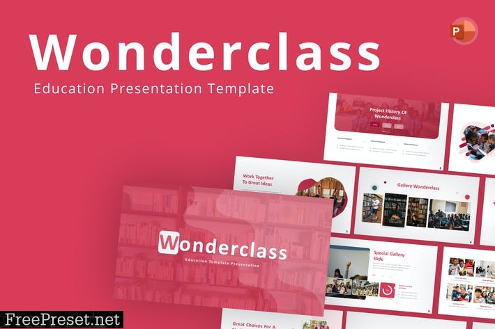 Wonderclass Education PowerPoint Template 8QQHJFN