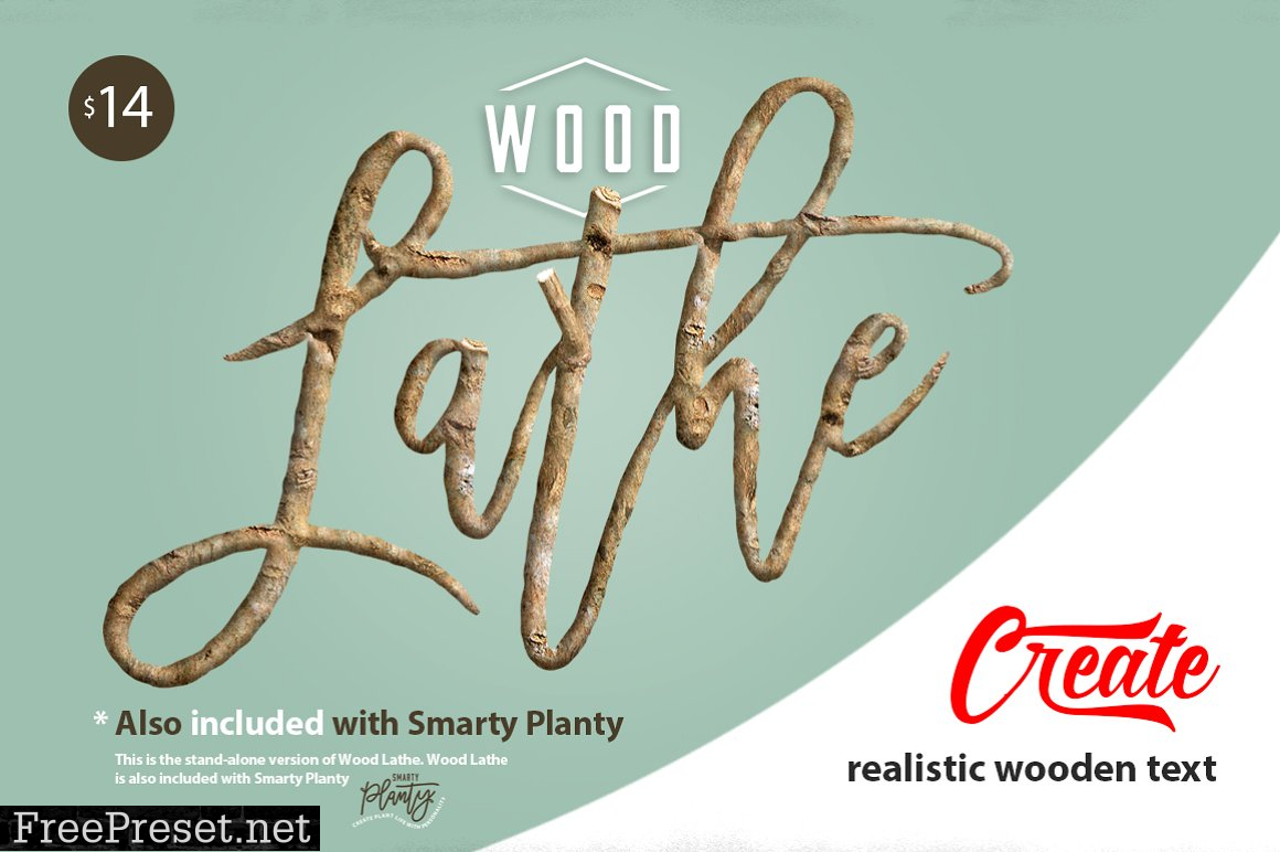 Wood Lathe - Real wood text maker