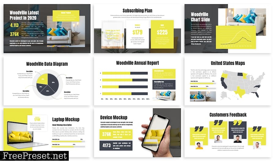 Woodville - Business Template Prensentation VDNMS55