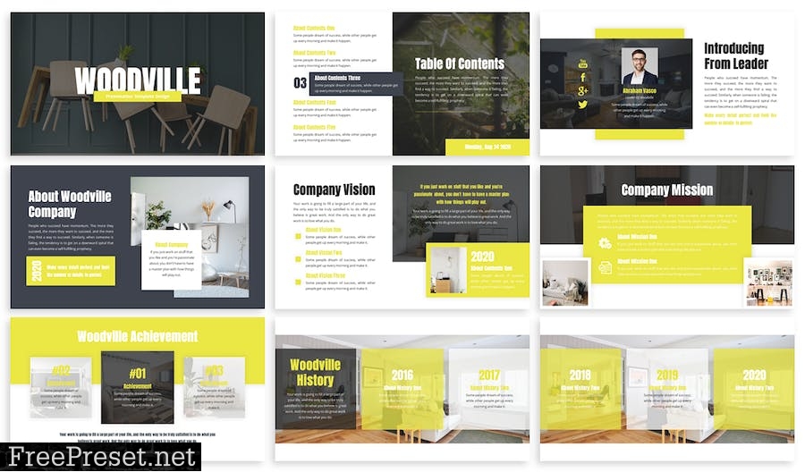 Woodville - Business Template Prensentation VDNMS55