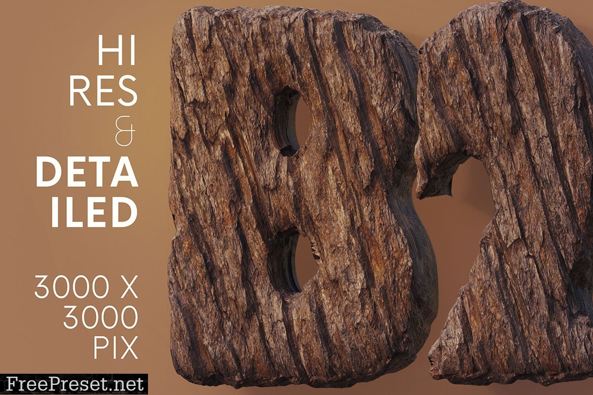 Woody Bark - 3D Lettering 6726216