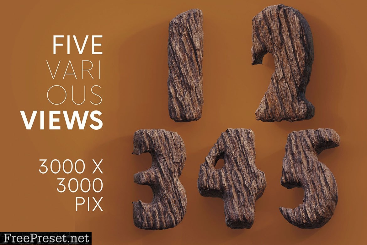 Woody Bark - 3D Lettering 6726216