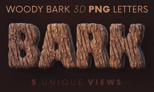 Woody Bark - 3D Lettering 6726216