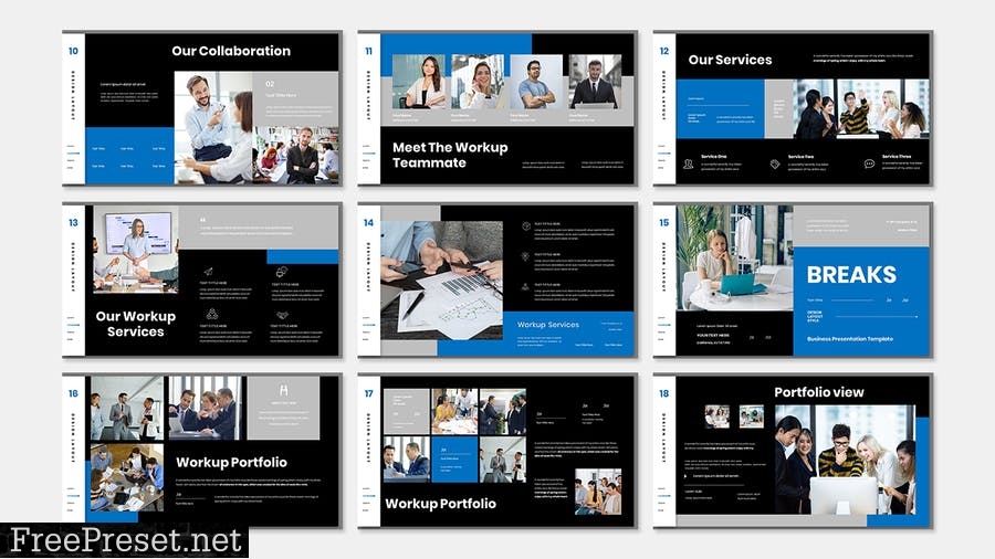 Workup - Business Presentation PowerPoint Template 9NXMEYZ