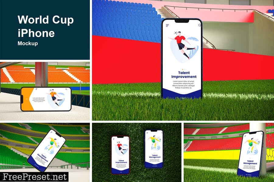 World Cup iPhone Mockup S5BK5RT