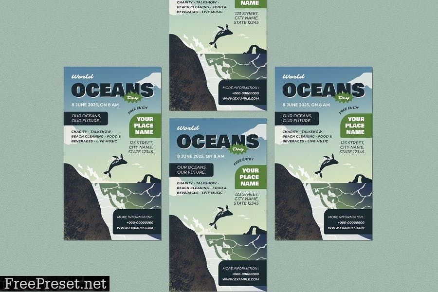 World Ocean Day Social Media Package VKVXMMD