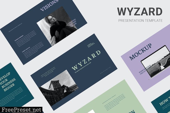 Wyzard - Business Lookbook Powerpoint Template P5DQD84