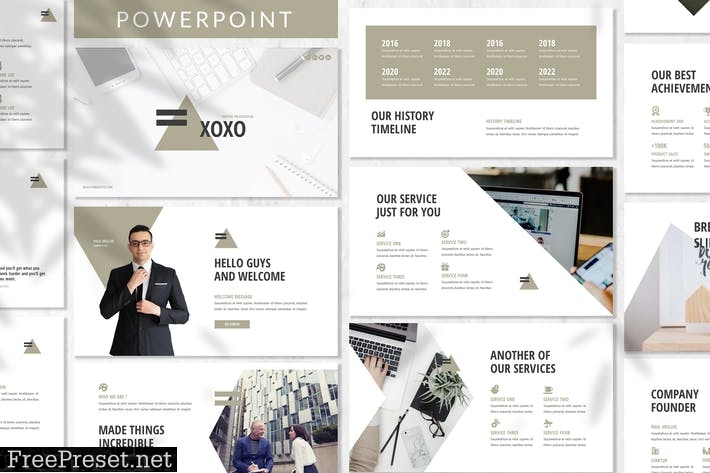 Xoxo - Business Powerpoint Template WDZDZRX