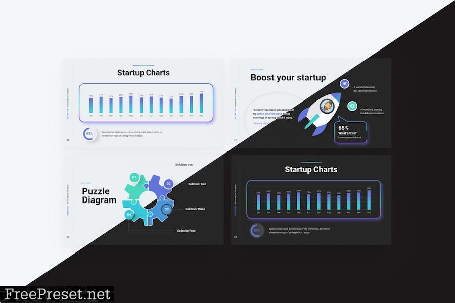 Xstartup Startup Business PowerPoint Template 2T58WFP