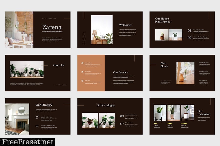 Zarena - House Plant Powerpoint Template 6YDBZL6