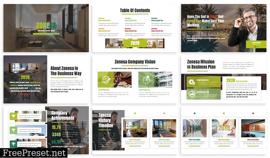 Zonesa - Business Template Prensentation LTX8MTK