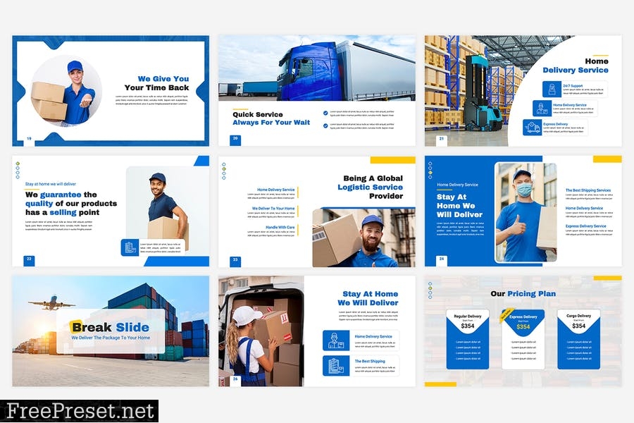 Zuper - Express Delivery PowerPoint Template JZTMZZ9