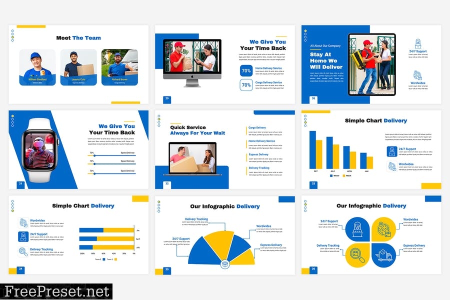 Zuper - Express Delivery PowerPoint Template JZTMZZ9