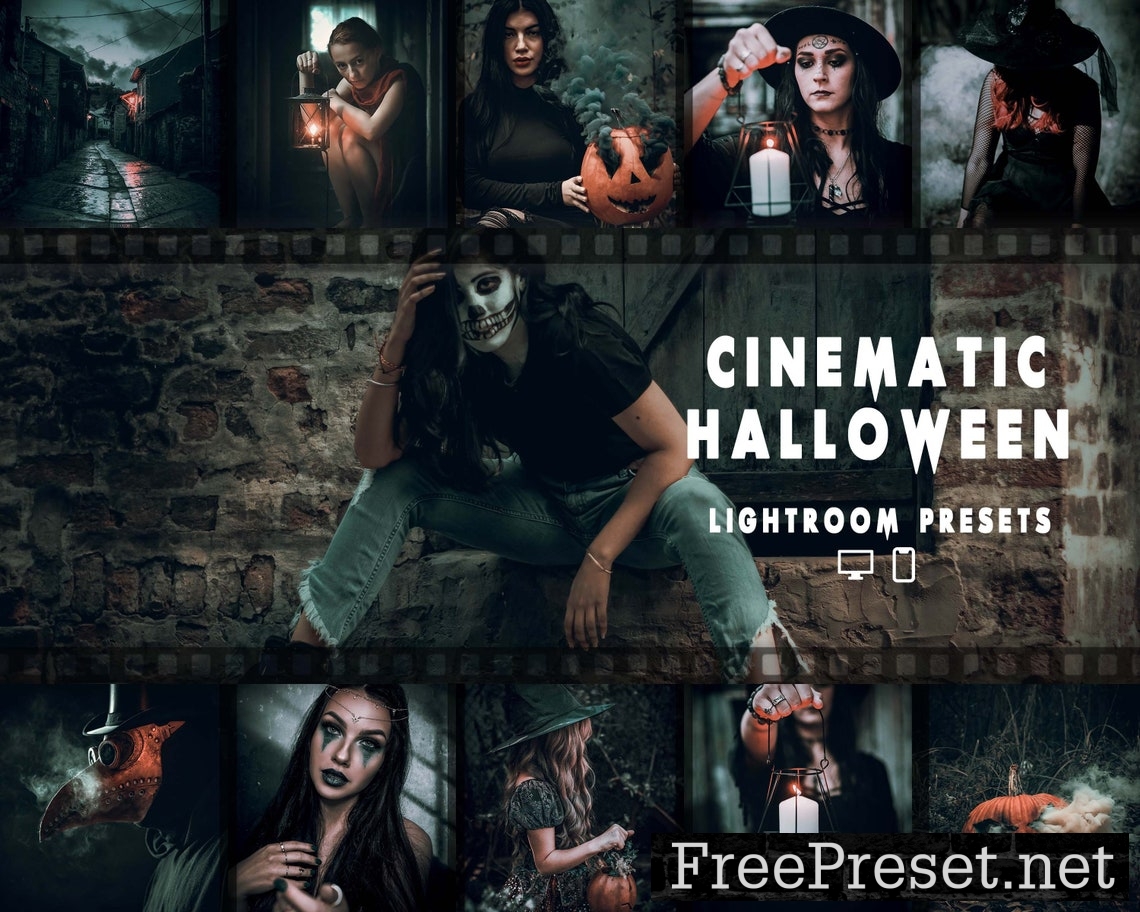 10 Cinematic Halloween Mobile & Desktop Lightroom Presets