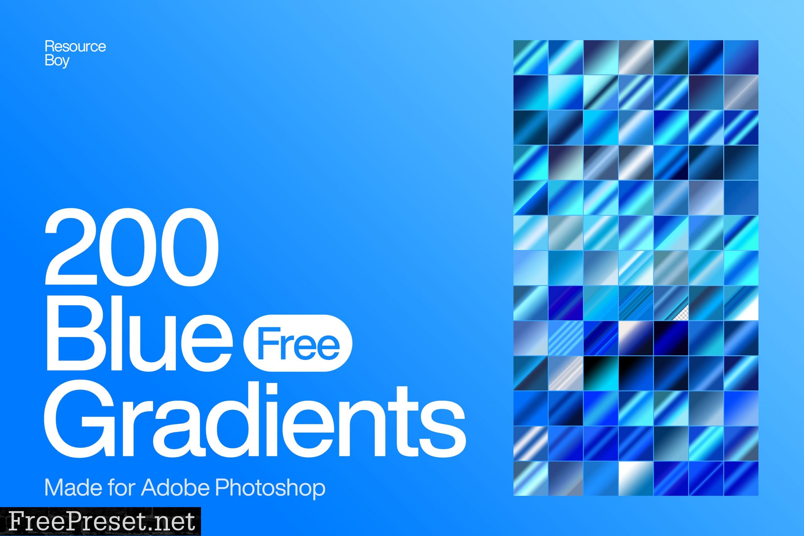 200 Blue Gradients - Made for Photoshop