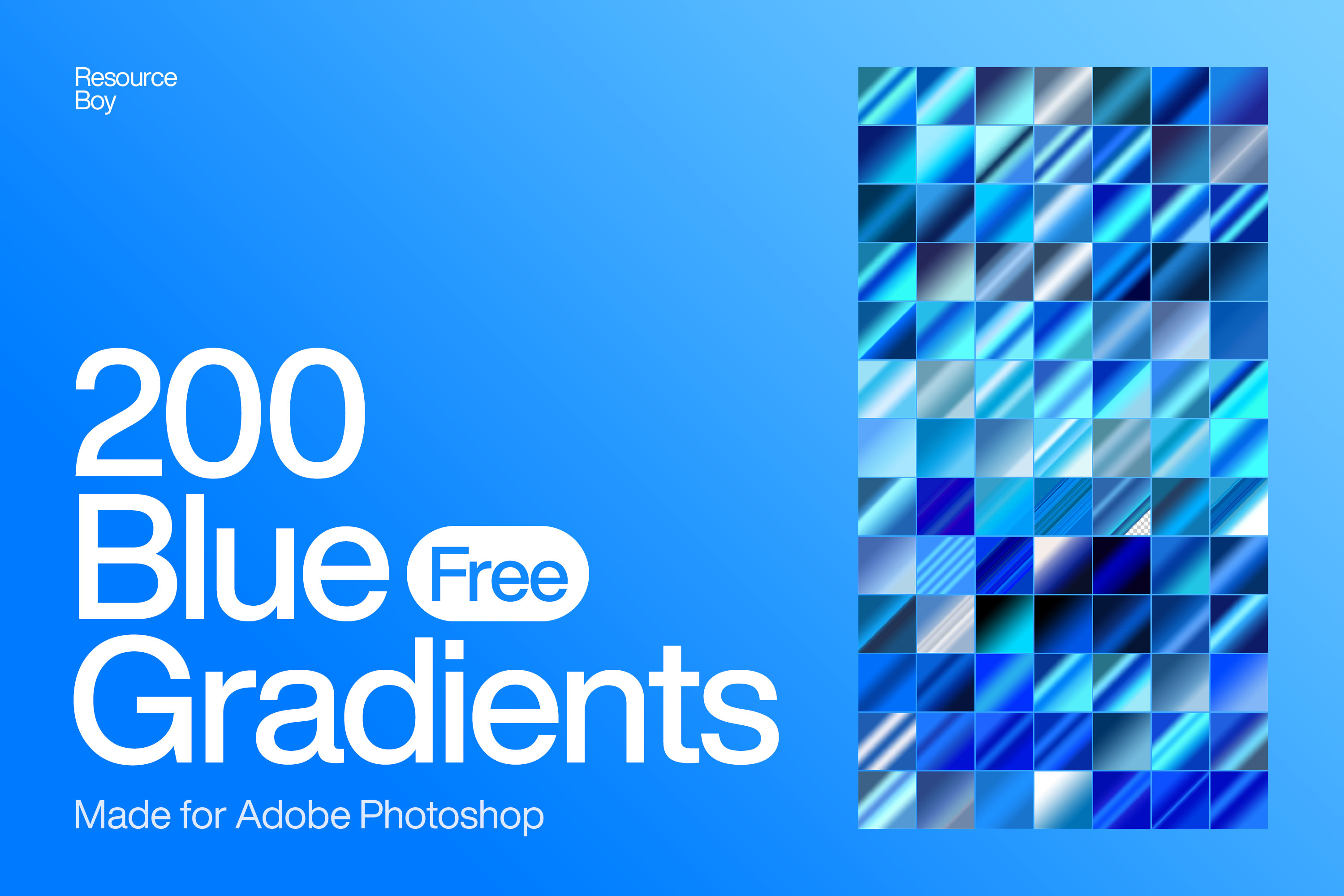 200 Blue Gradients - Made for Photoshop