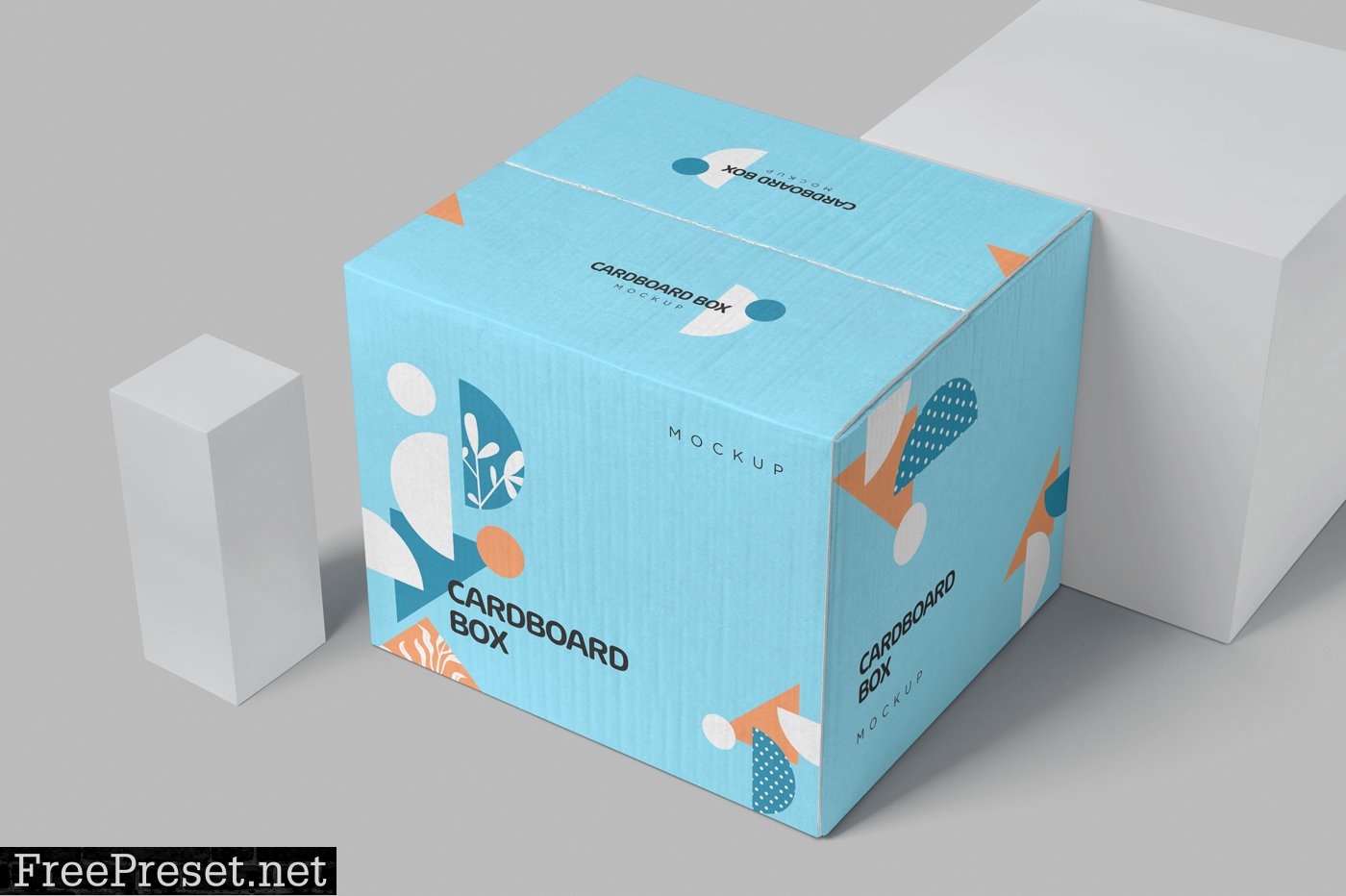 4 Cardboard Box Mockups 6704196