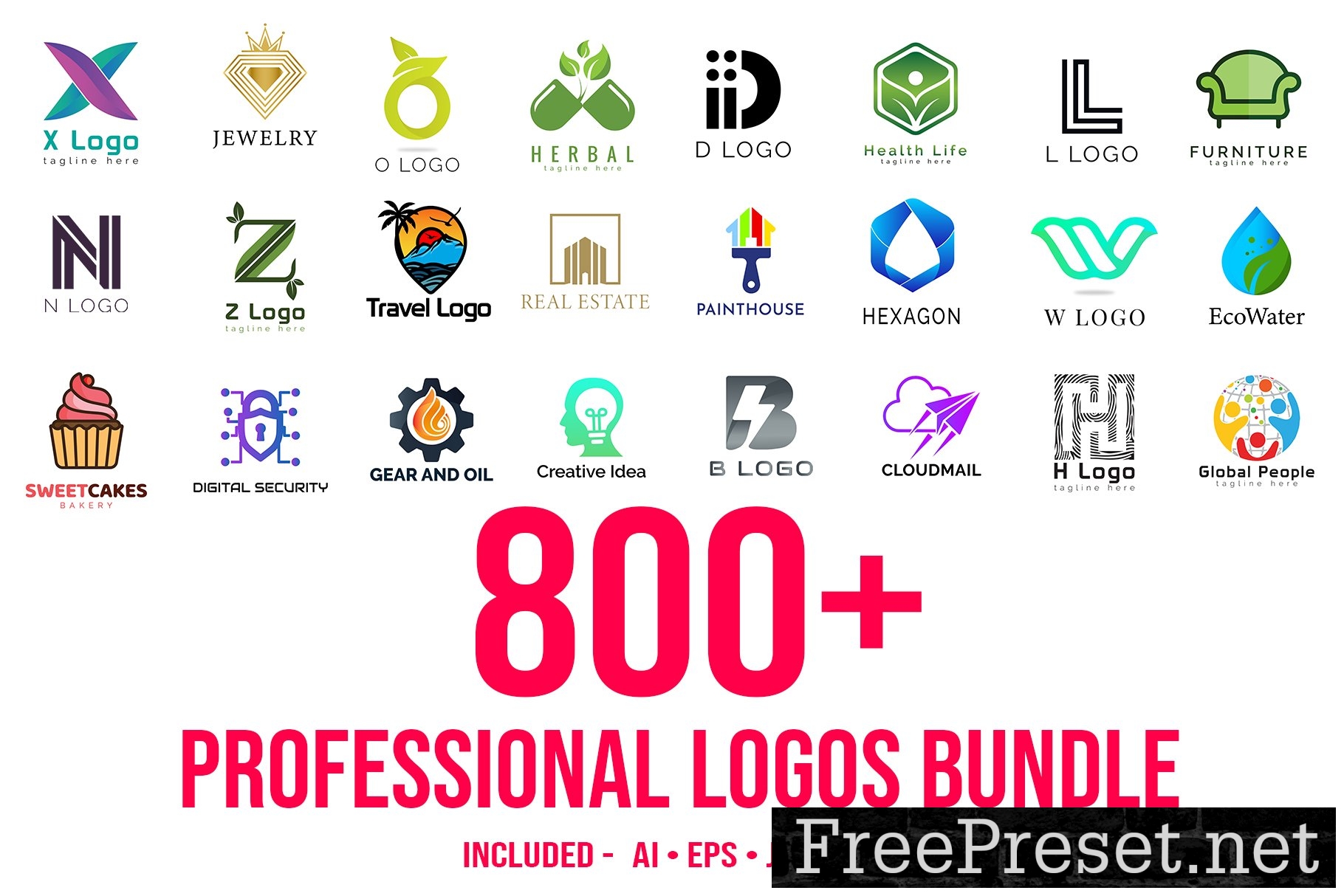800+ Professional Logos Bundle 6294374
