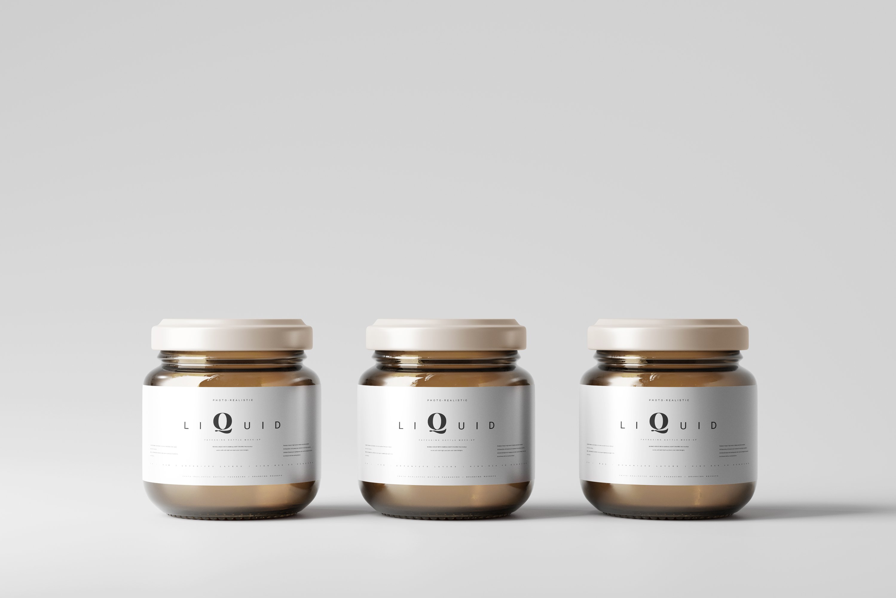 Amber Glass Jar Mockup 7460280