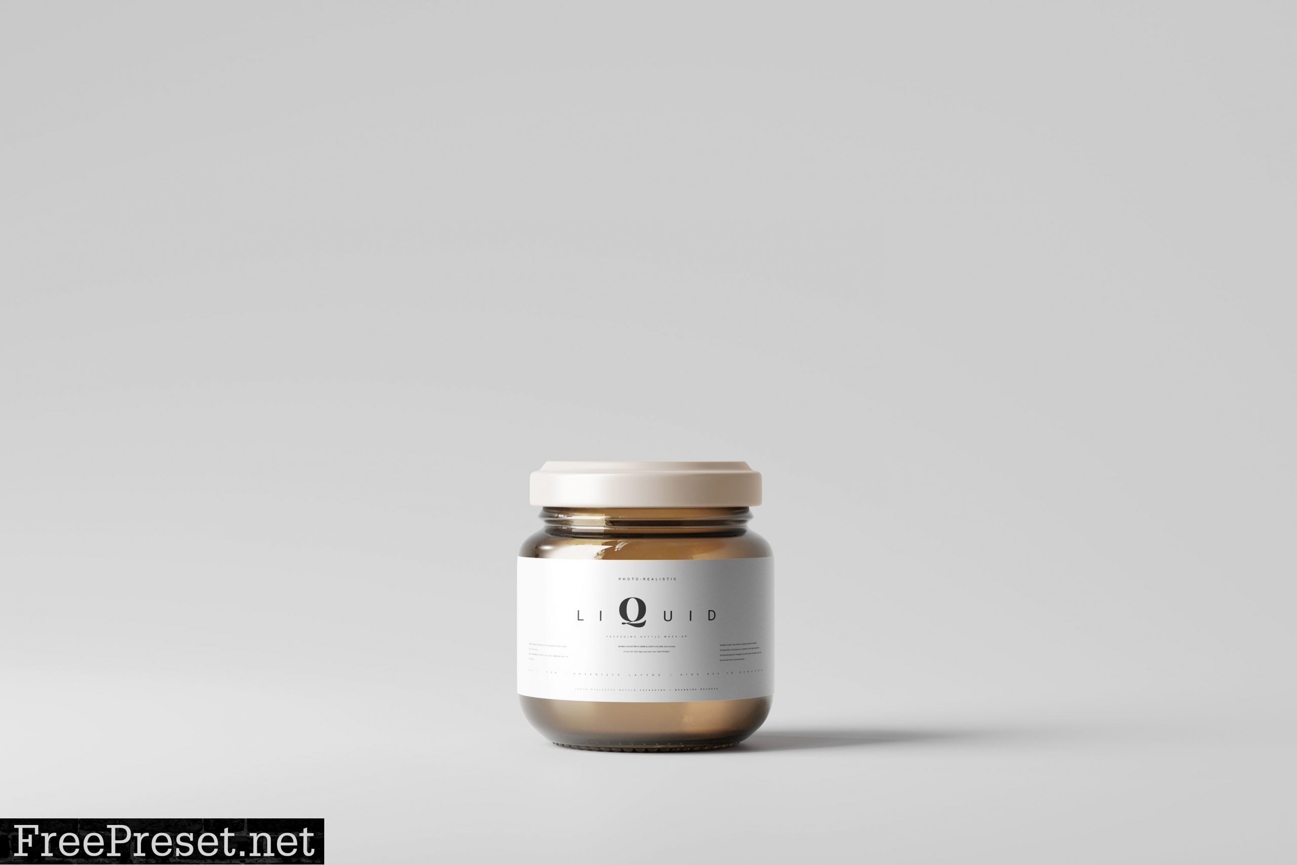 Amber Glass Jar Mockup 7460280