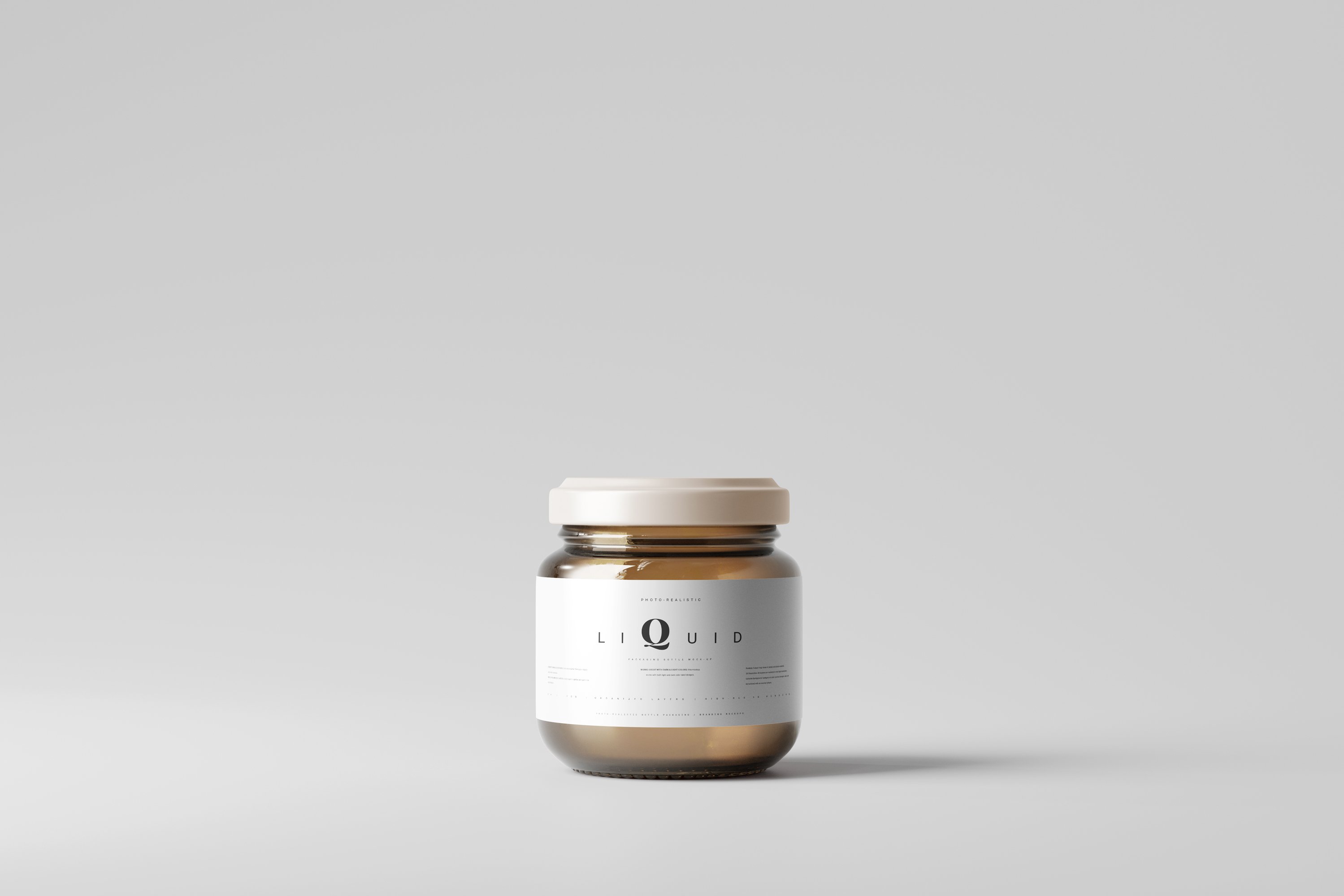 Amber Glass Jar Mockup 7460280