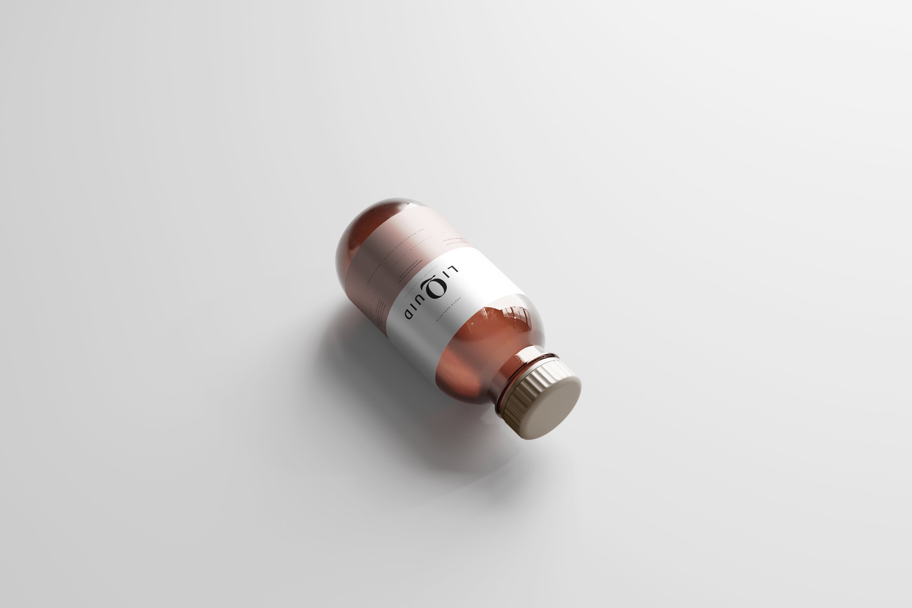 Amber Glass Medicine Bottle Mockup 7460281