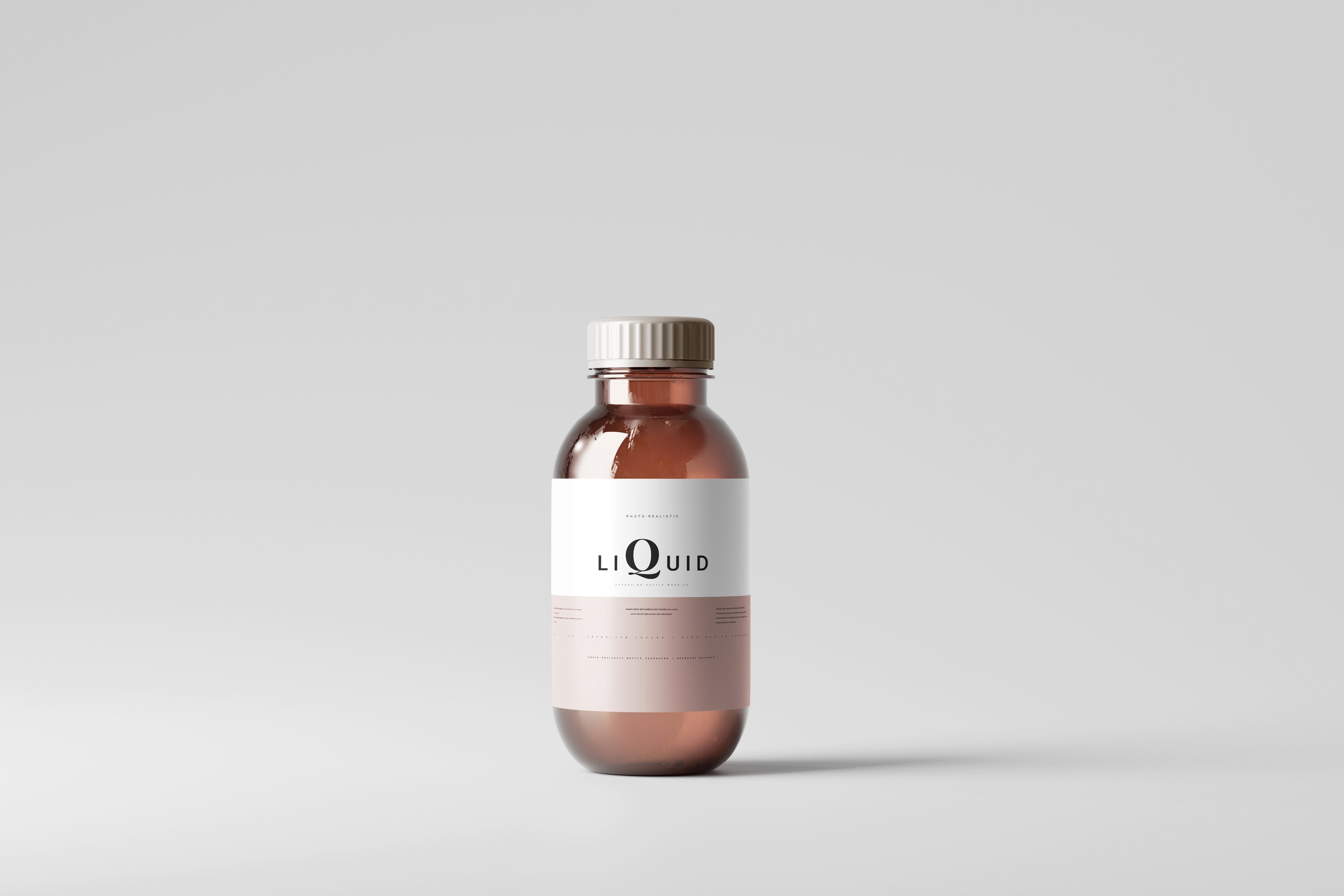 Amber Glass Medicine Bottle Mockup 7460281