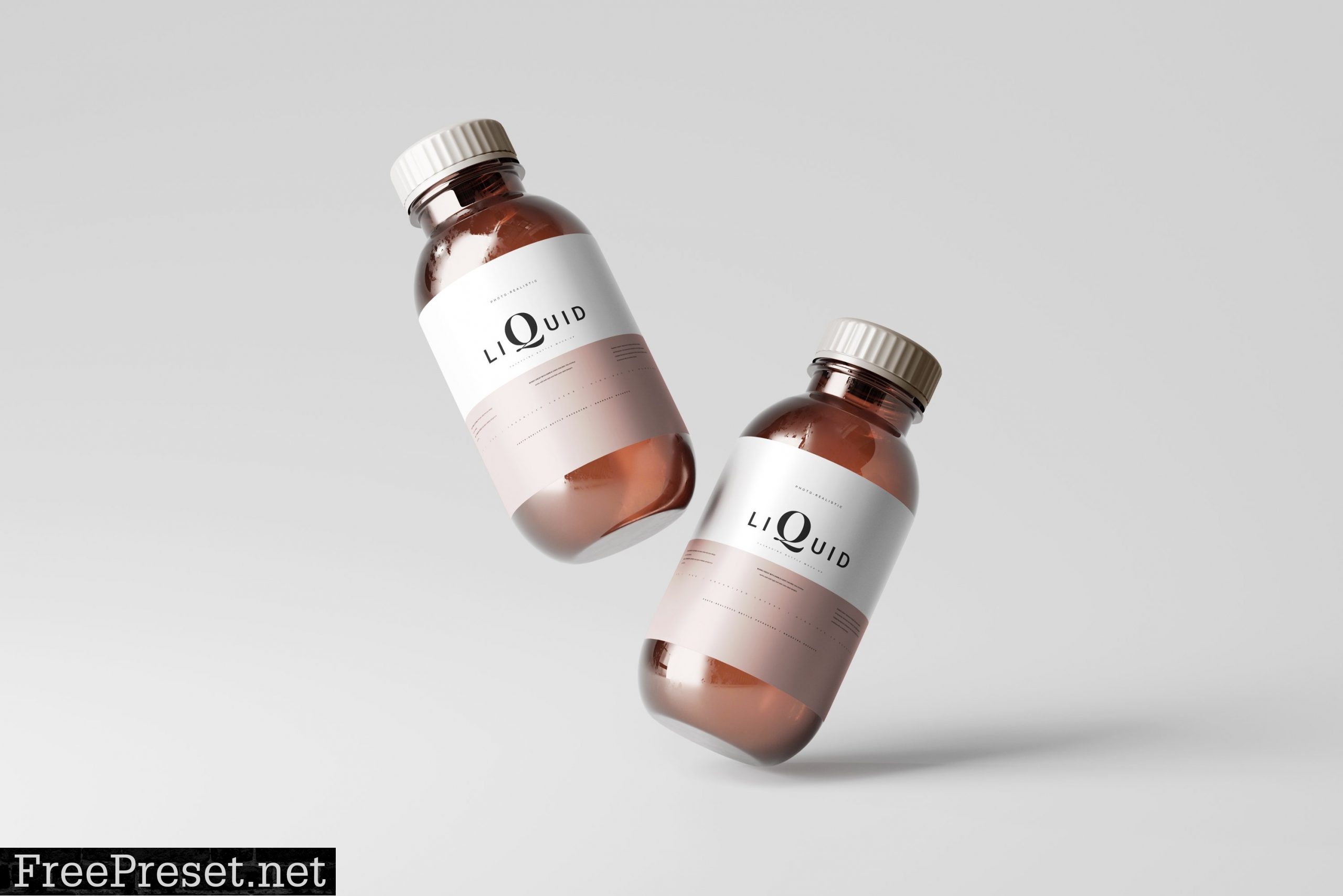 Amber Glass Medicine Bottle Mockup 7460281