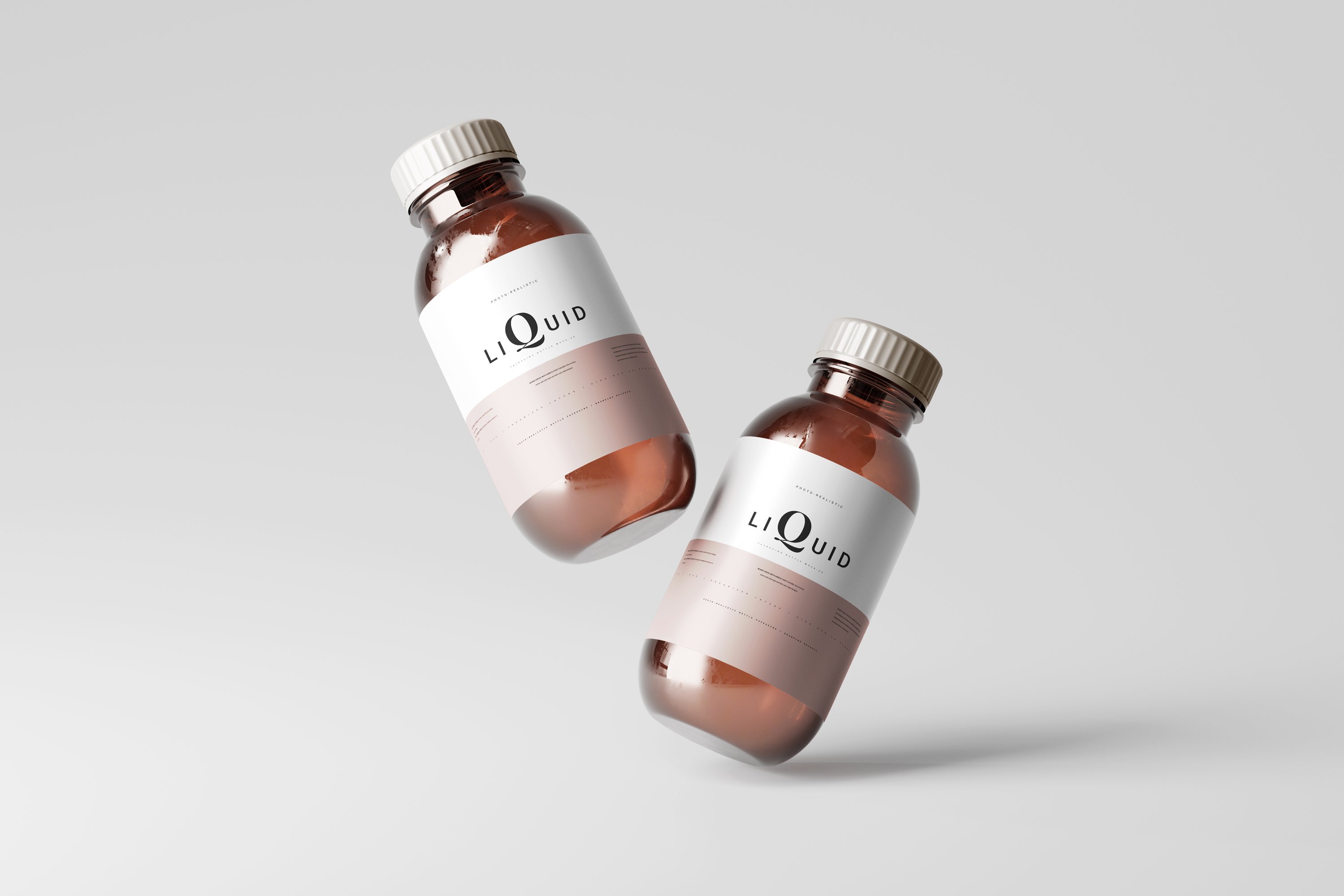 Amber Glass Medicine Bottle Mockup 7460281