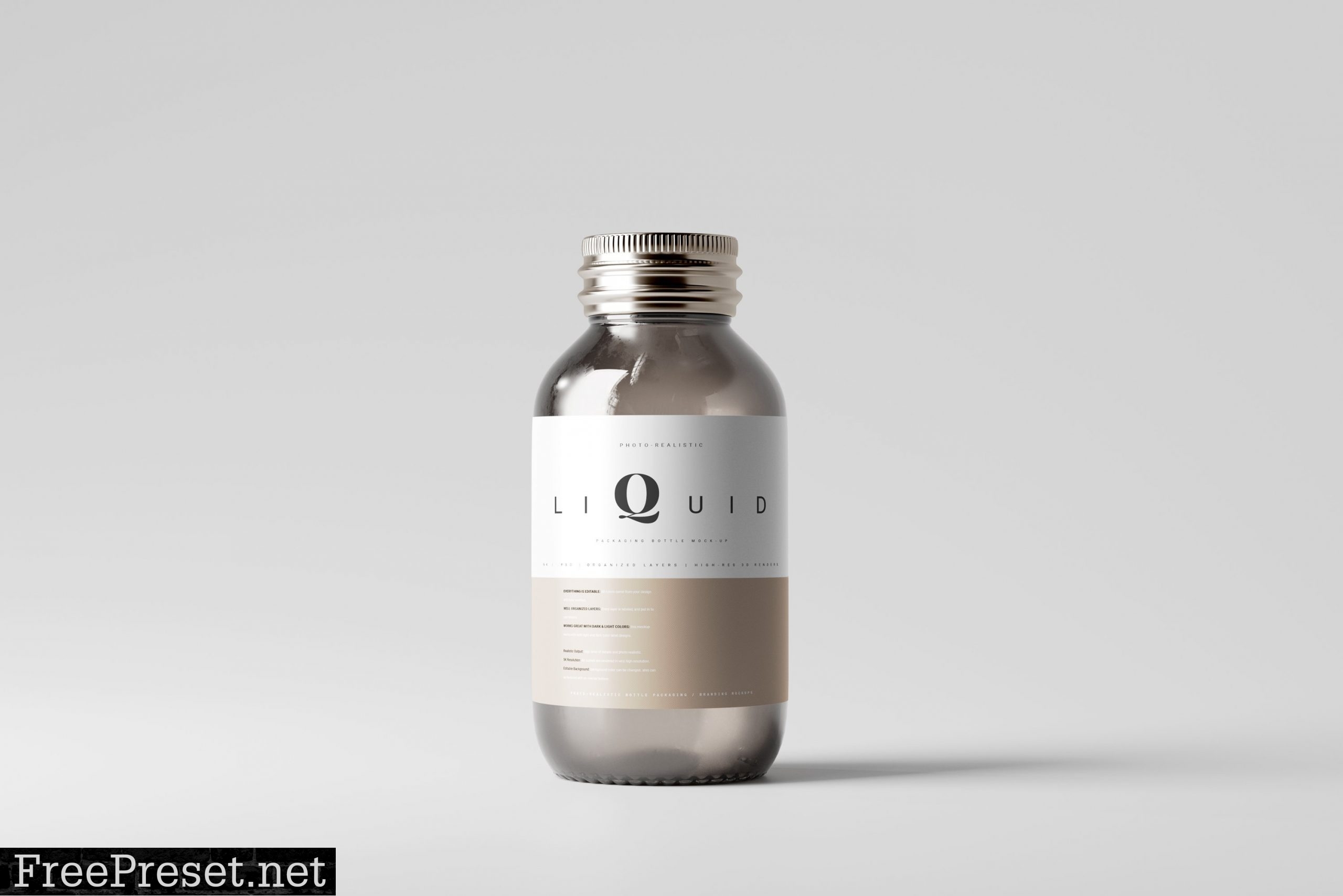 Amber Glass Medicine Bottle Mockup 7460283