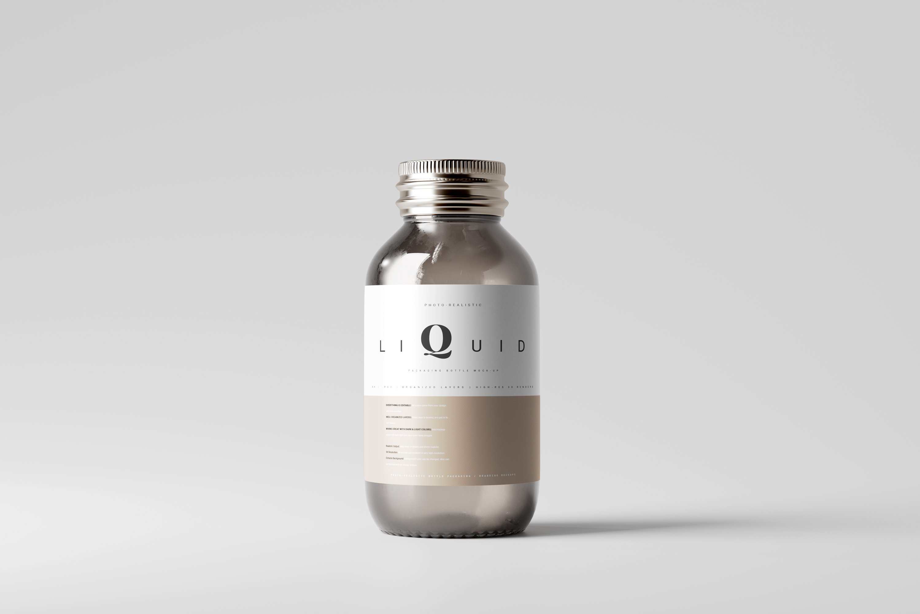 Amber Glass Medicine Bottle Mockup 7460283