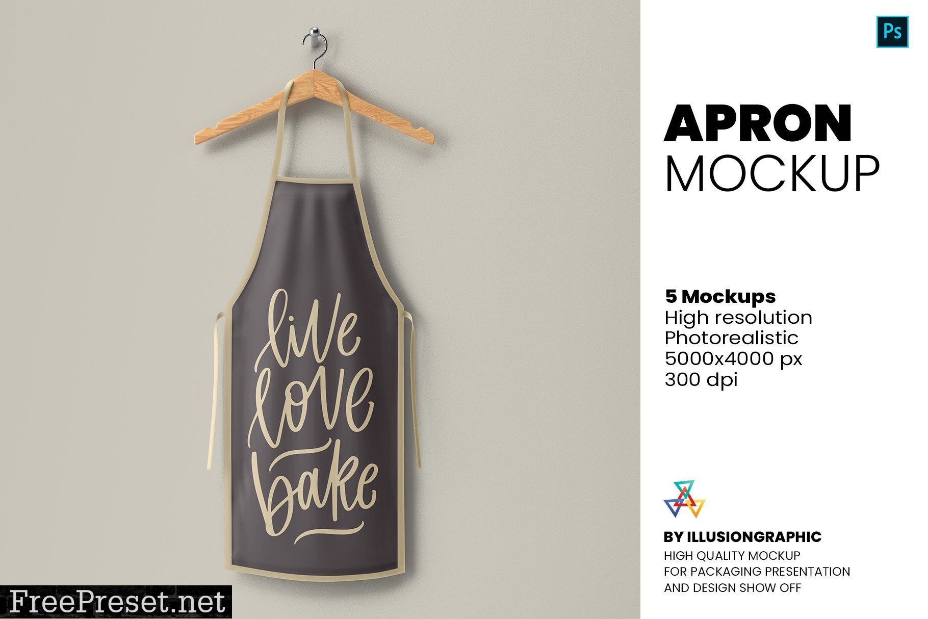 Apron Mockup - 5 Views 5944932