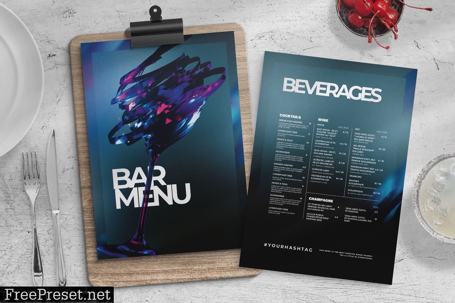 Bar Menu Template 7465363