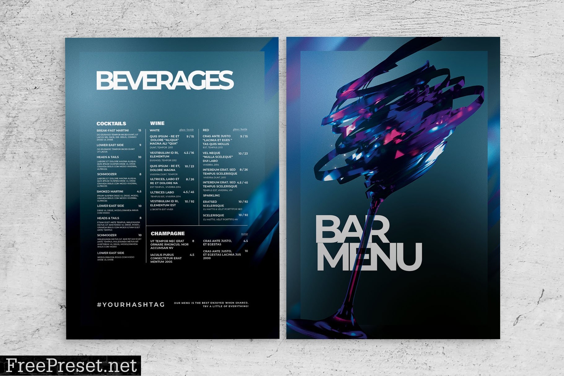 Bar Menu Template 7465363