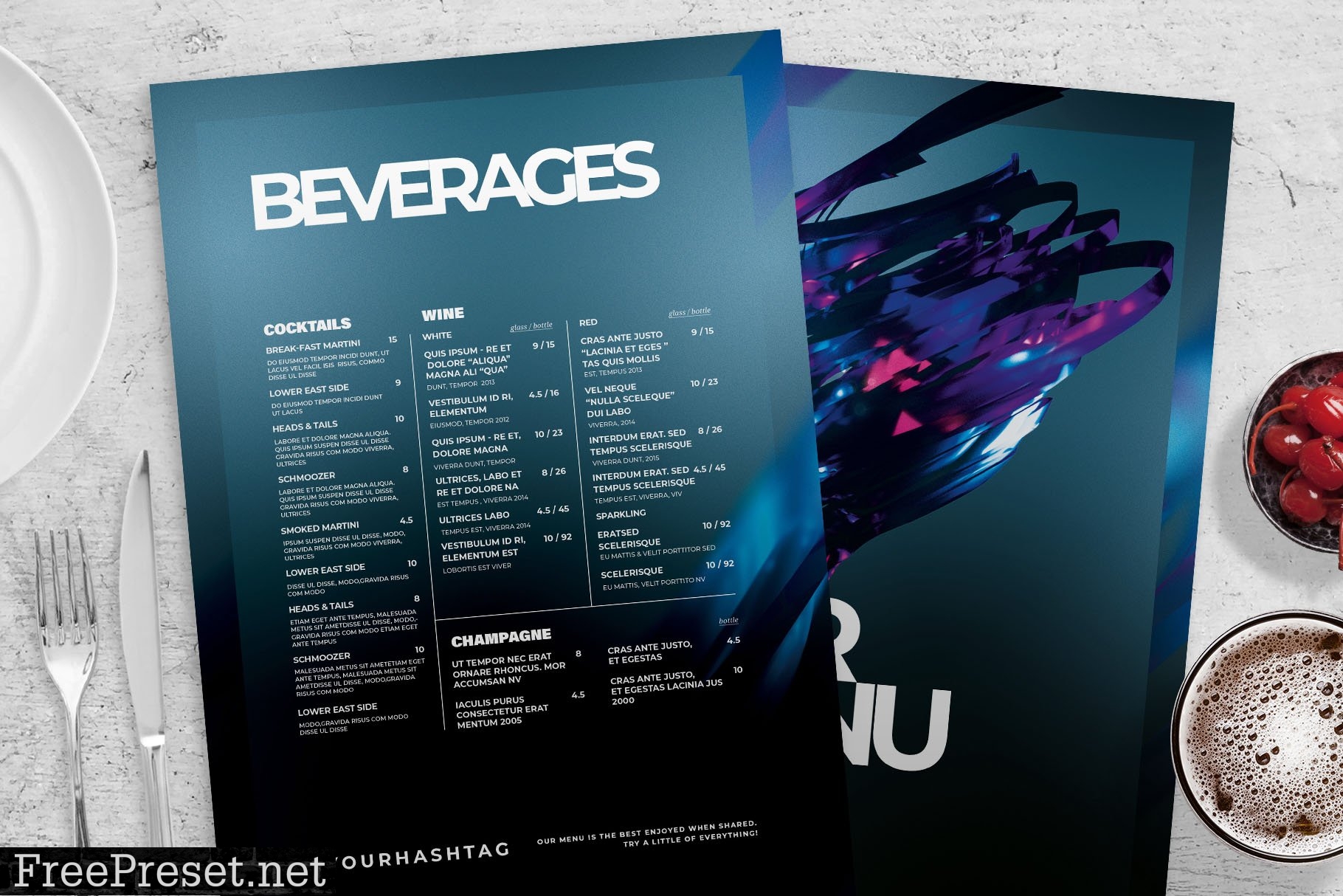 Bar Menu Template 7465363