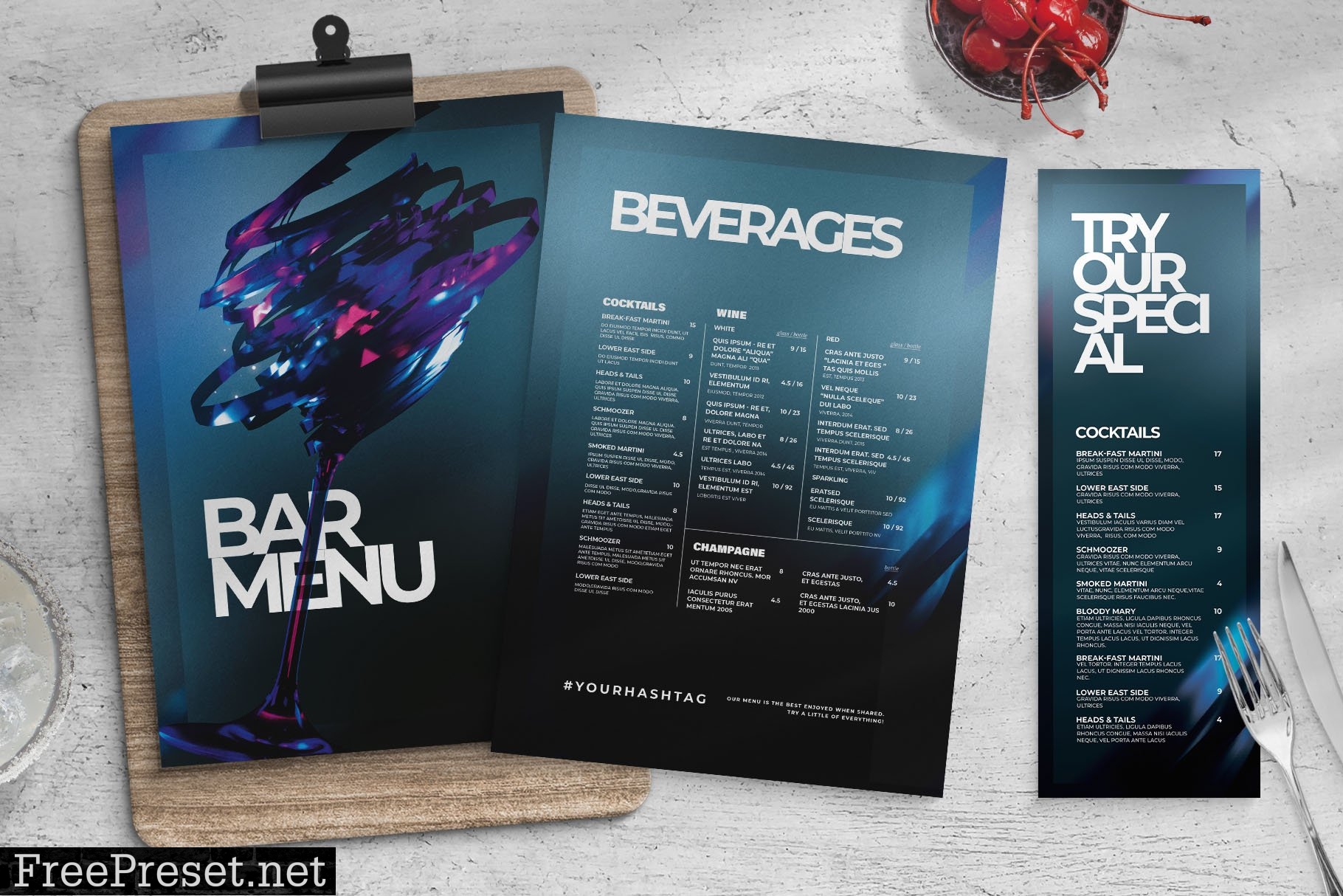 Bar Menu Template 7465363