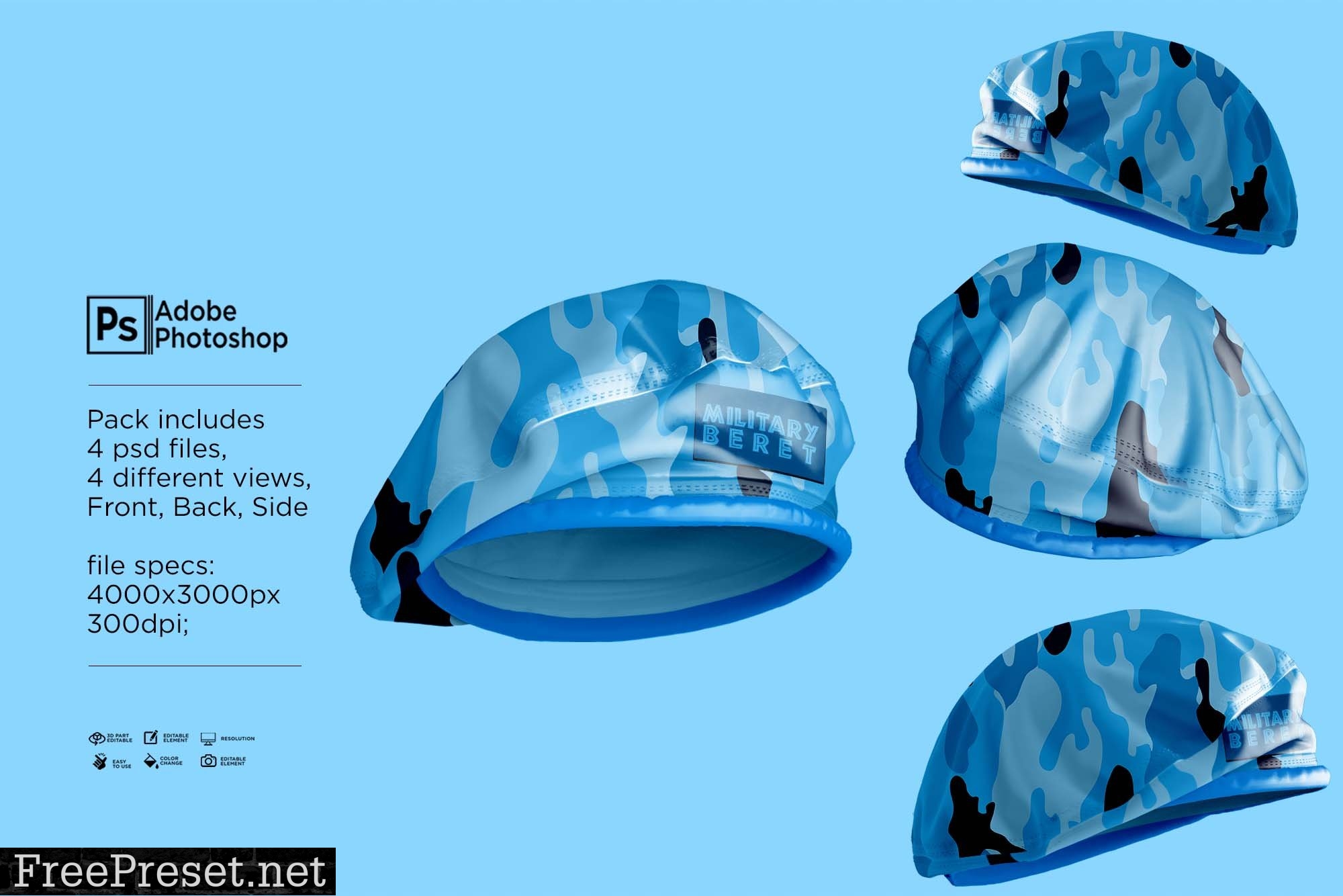 Berret Hat Mockup 7352676