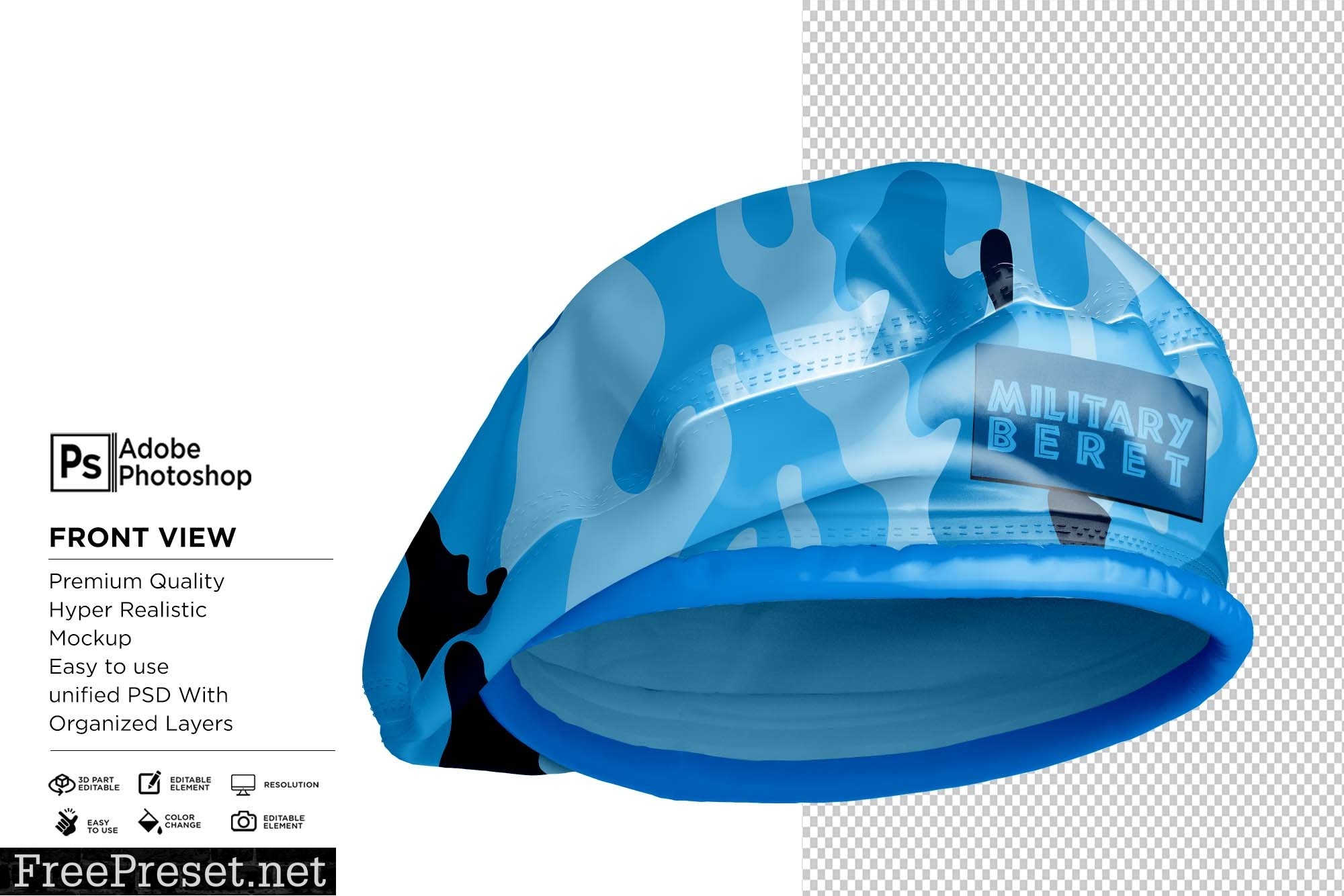 Berret Hat Mockup 7352676