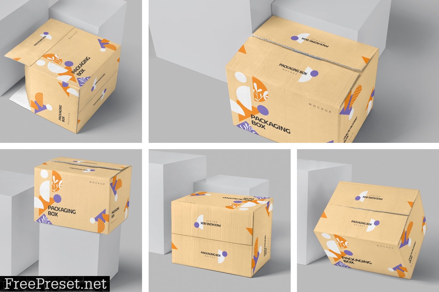 Cardboard Packaging Box Mockups 6629755