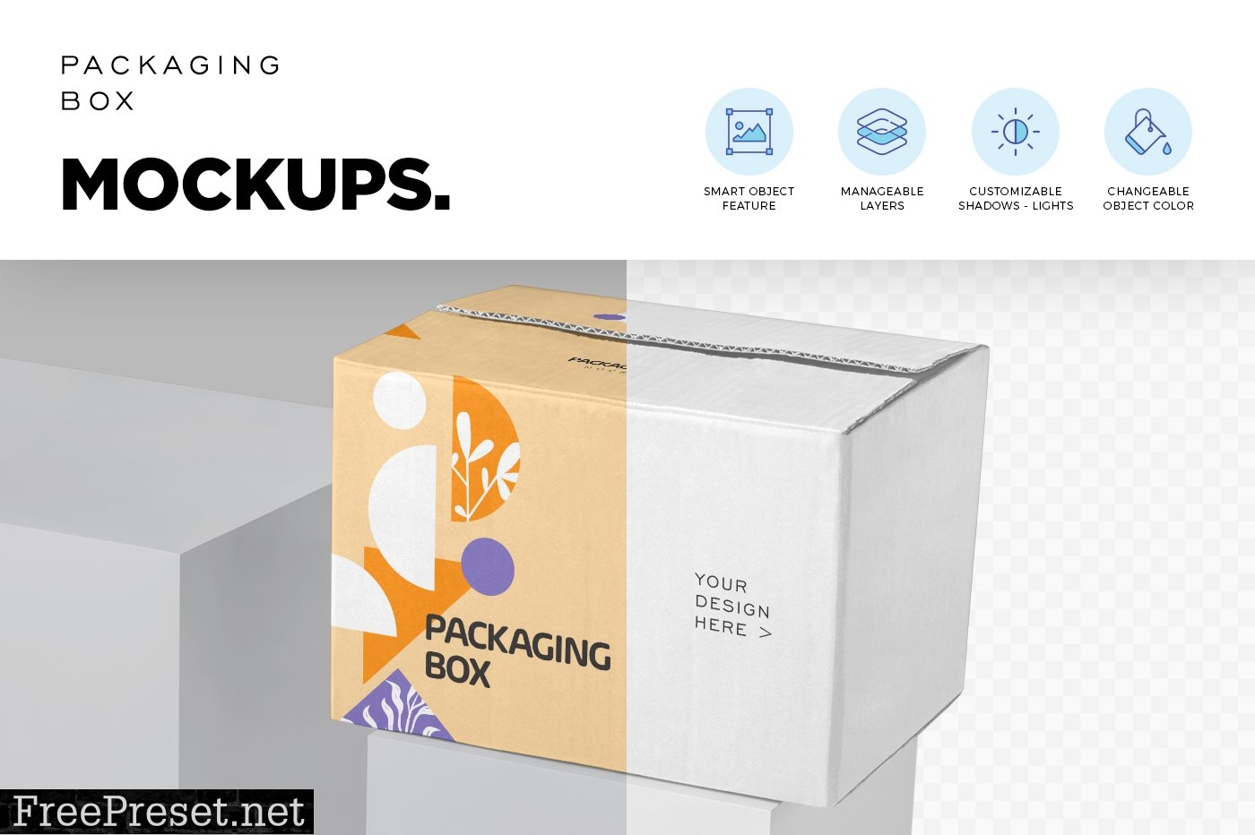 Cardboard Packaging Box Mockups 6629755