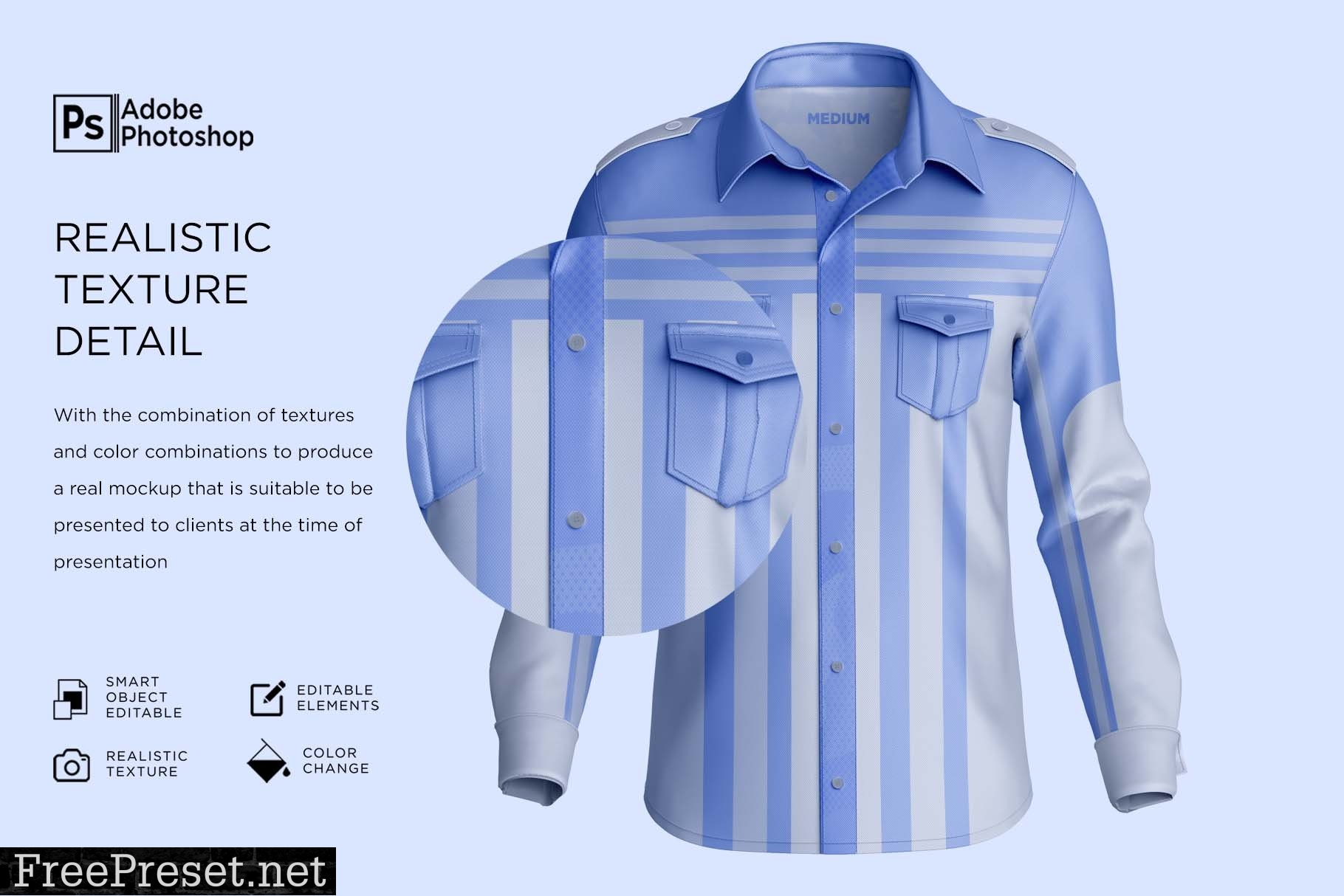 Casual Long Sleeve Shirt Mockup 7311087