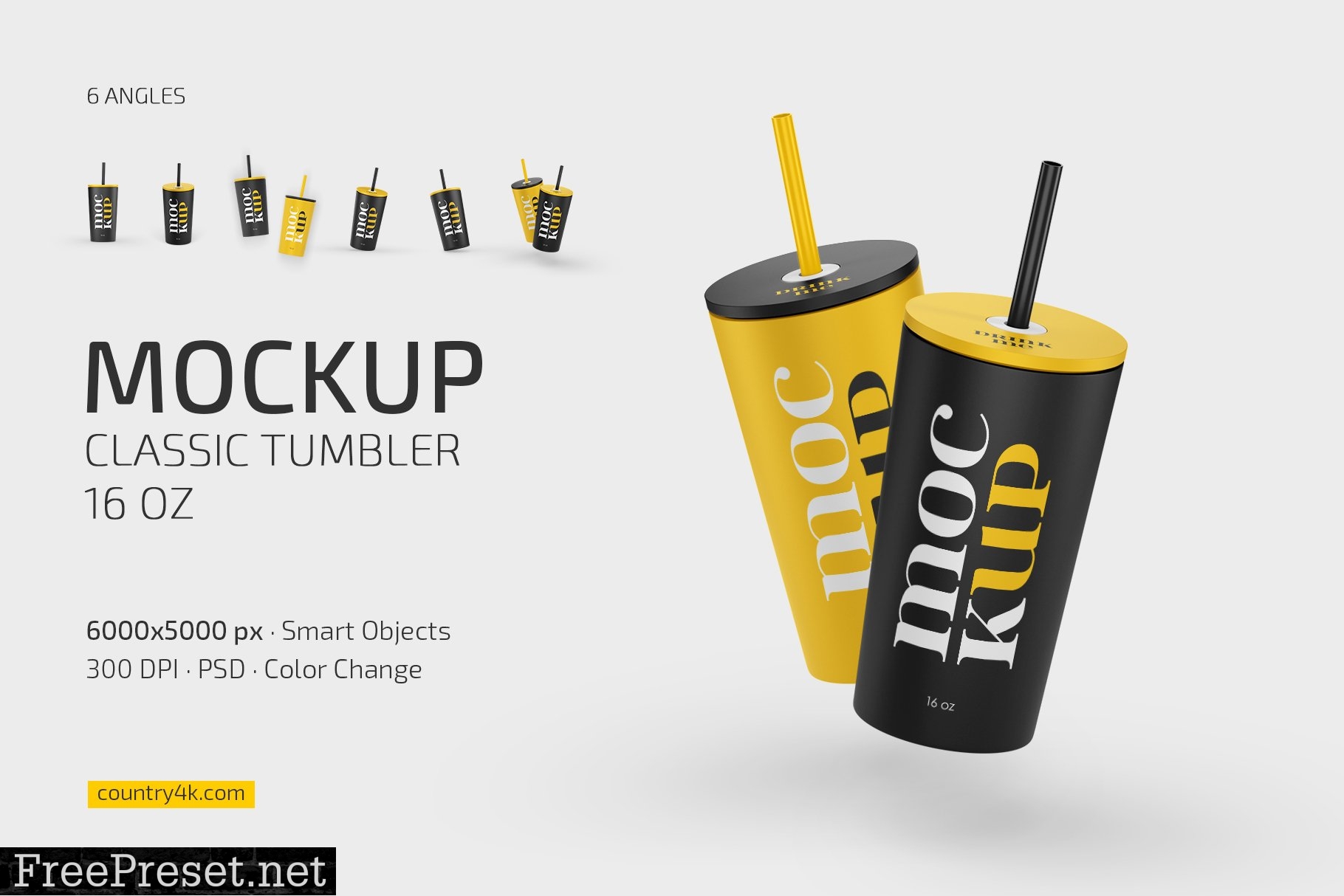 Classic Tumbler 16 oz Mockup Set 7514467