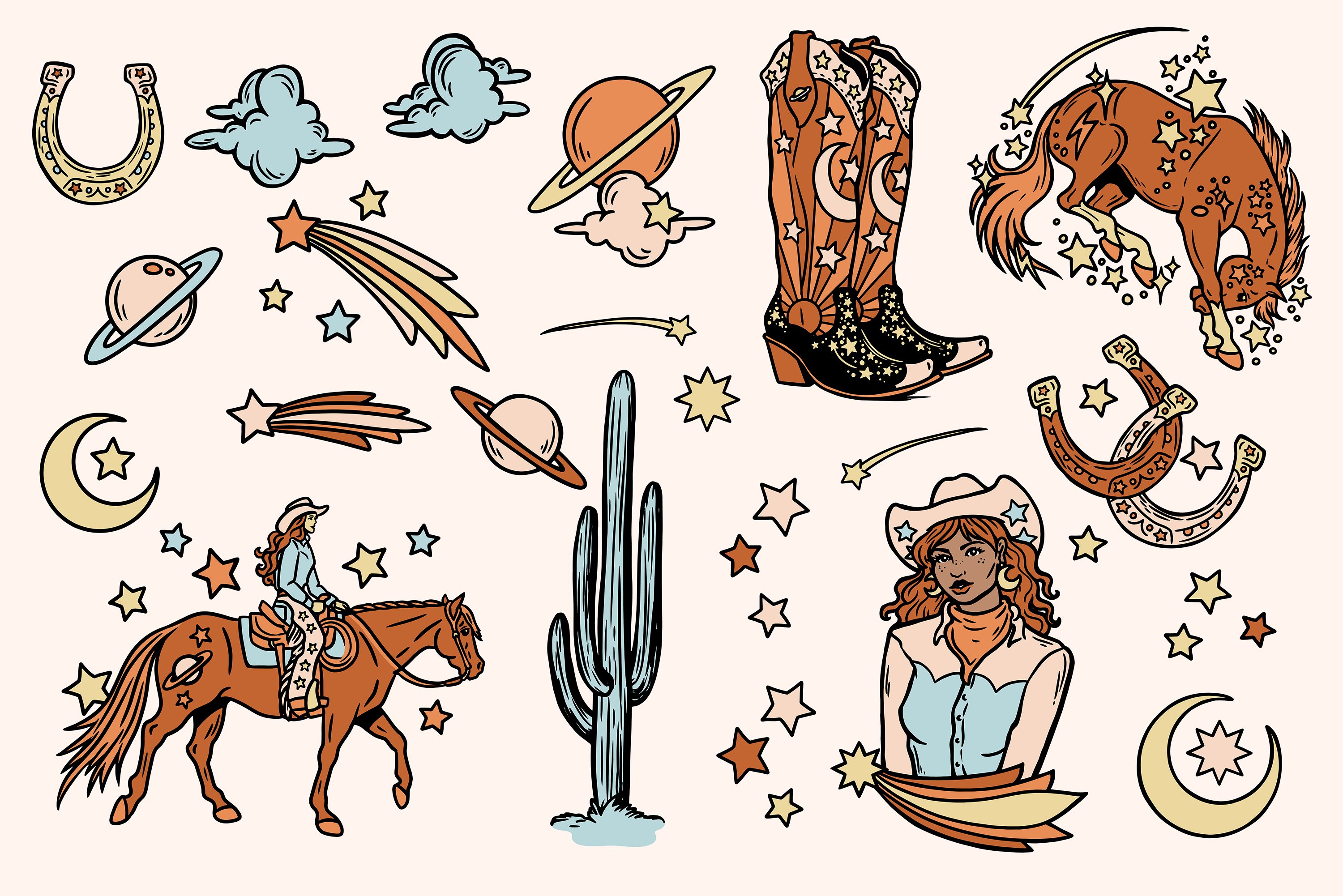 Cosmic Cowgirl – Illustrations - 7171922