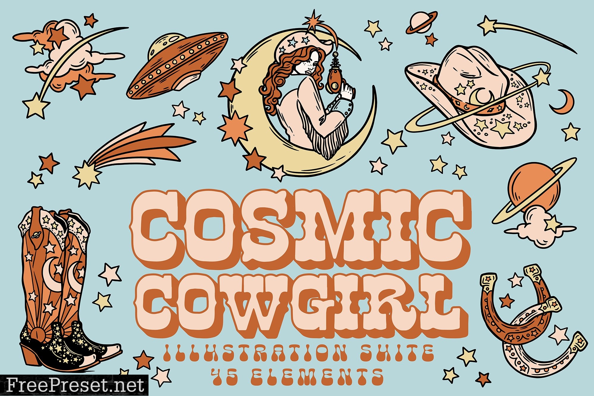 Cosmic Cowgirl – Illustrations - 7171922