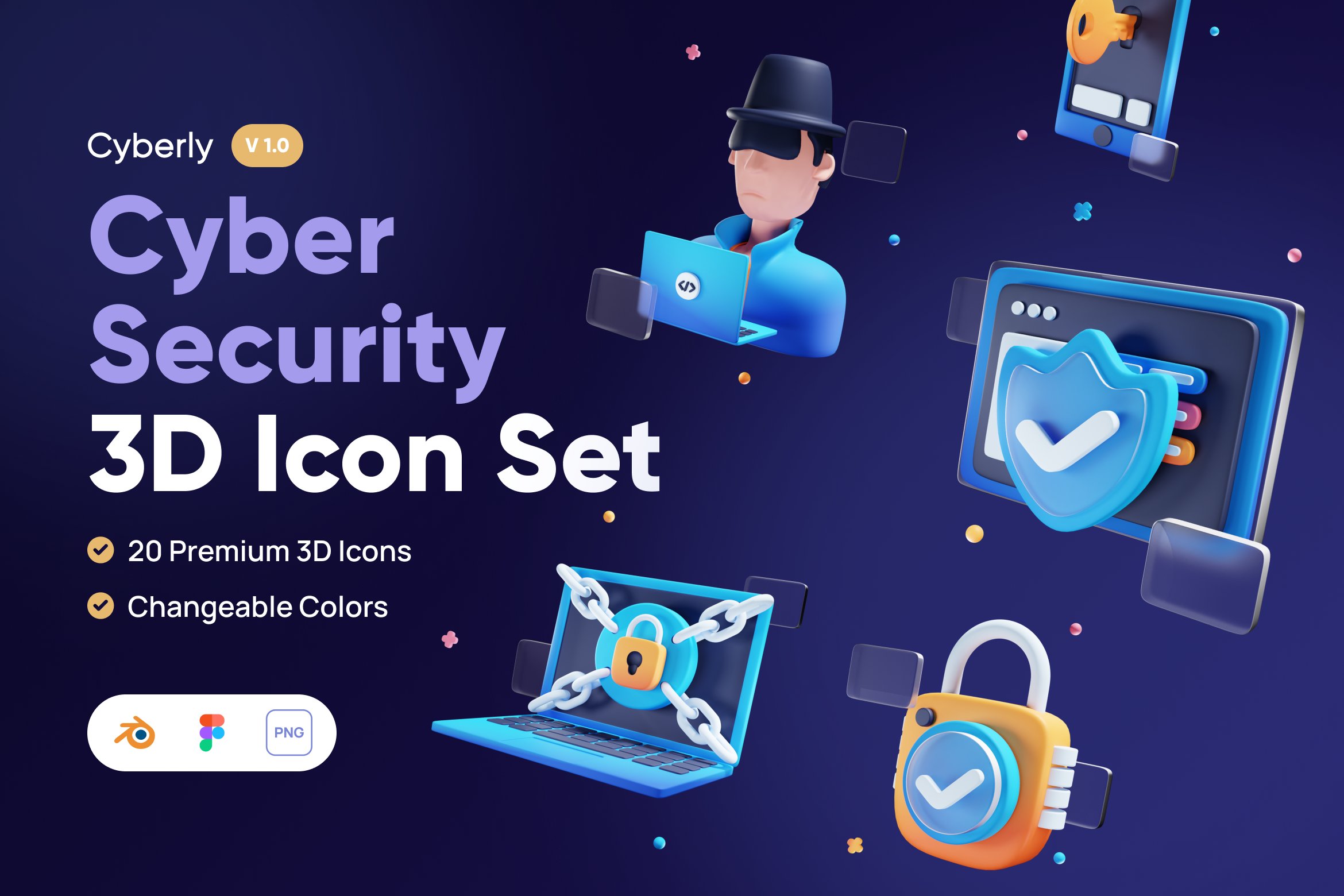 Cyberly - Cyber Security 3D Icon Set 7362649